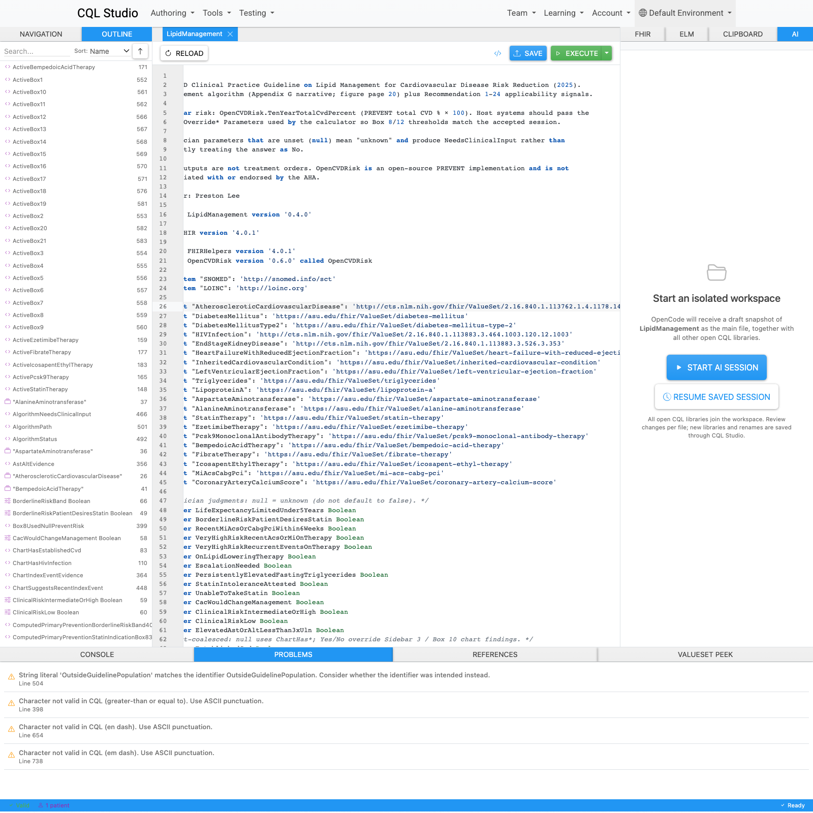 CQL Studio IDE AI Assistant